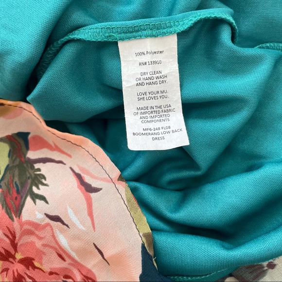 Show Me Your MuMu Boomerang Floral Boho Low Back Ruffle Sleeve Chiffon Dress - Picture 9 of 16